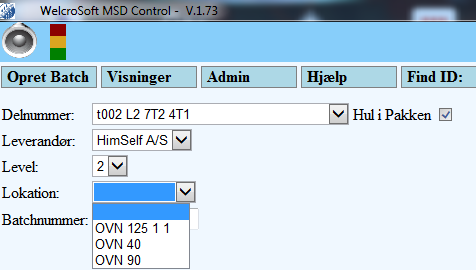 Defekt MSD emballage Hul i MSD pakke funktionen